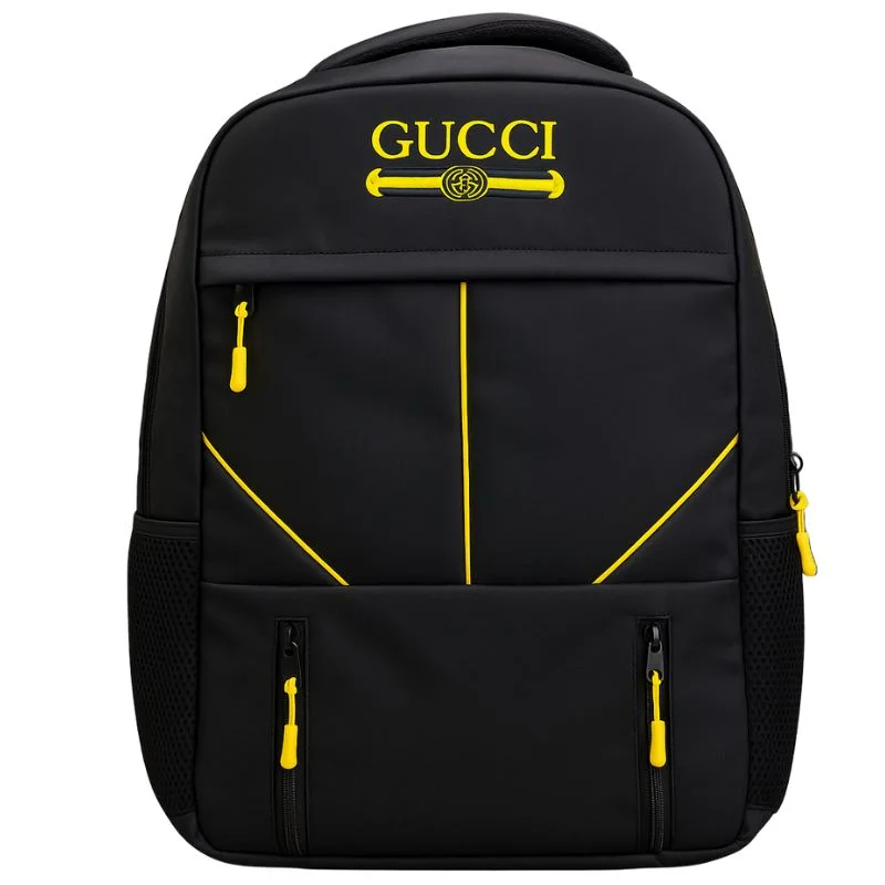 Untitleddesign40_1756553618.webp Multi-Functional Travel Backpack | Business Daypack with Laptop Compartment | Black & Yellow - Image 1
