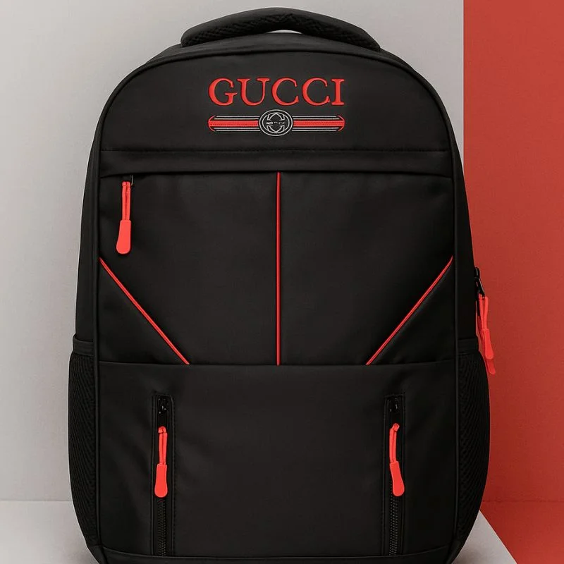 Untitleddesign41_1756553913.webp Multi-Functional Travel Backpack | Business Daypack with Laptop Compartment | Black & Red - Image 1