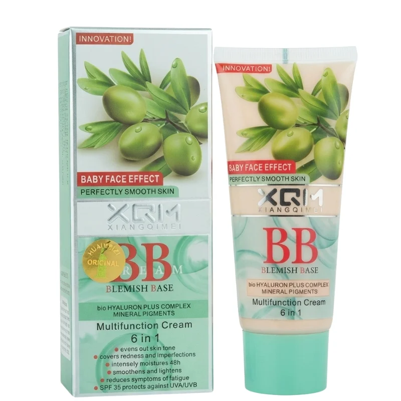 Untitleddesign82_1787133735.webp XQM BB Blemish Olive Base Cream | 6-in-1 Multifunction BB Cream with Hyaluronic Acid & Mineral Pigments | SPF 15 | 65ml - Image 1