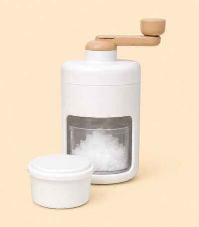 Portable Manual Ice Shaver with Stainless Steel Blades for Snow Cones and Slush