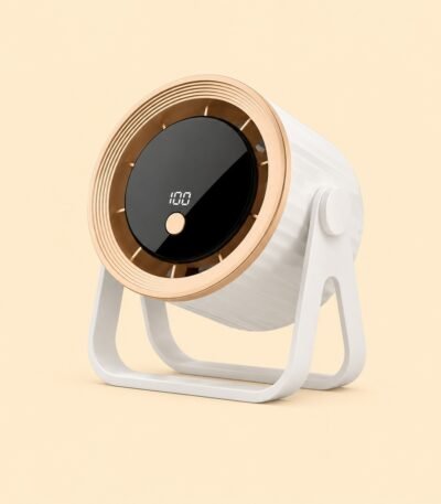 QL-02 desktop cooling fan with 360 degree adjustable airflow in random color