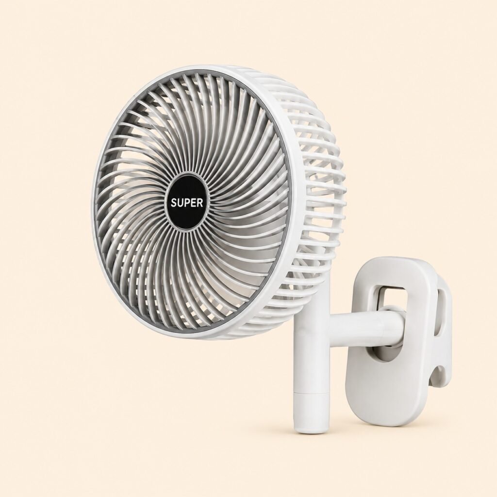 FT-905 rechargeable desk fan with LED display