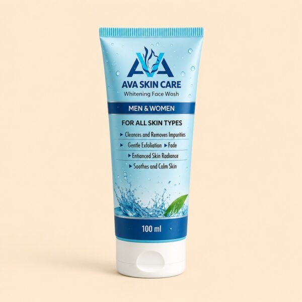 AVA Face Wash with glycolic acid and vitamins for brightening and hydration
