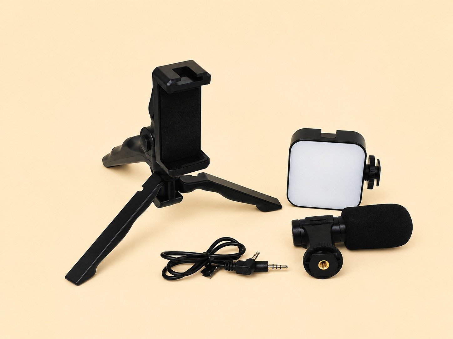 WhatsApp Image 2026-09-05 at 11.26.49 PM AY-49 Video Making Kit | All-in-One Vlogging Tripod with Wireless Remote, Microphone, LED Light & Mobile Holder - Image 1