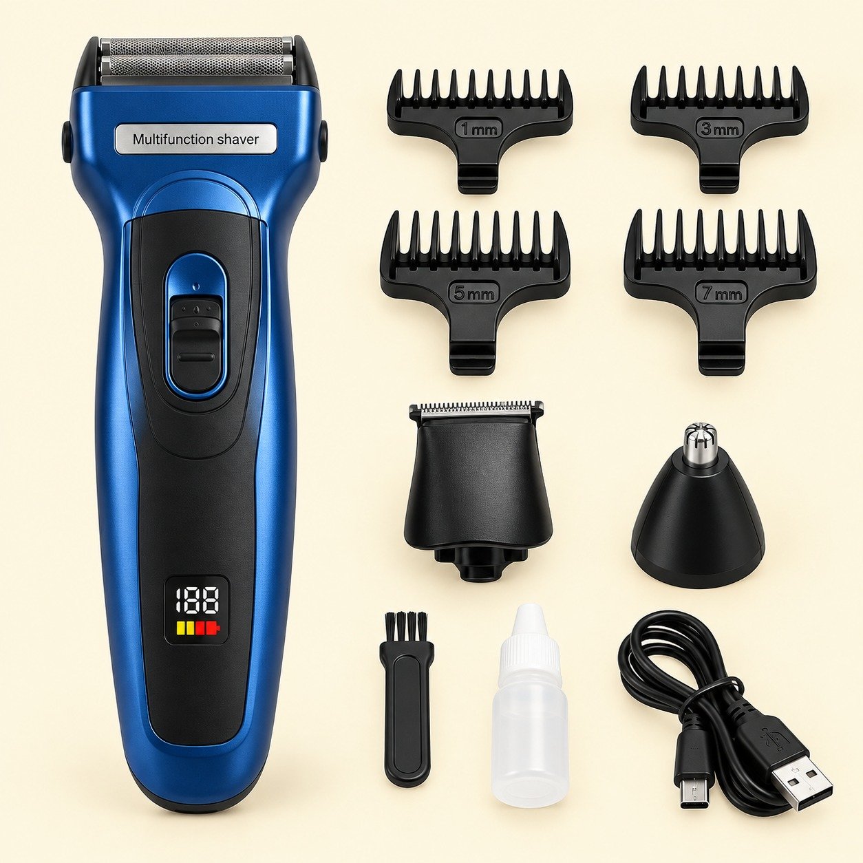 WhatsApp Image 2026-09-08 at 10.39.40 AM Kemei KM-5560 USB rechargeable hair clipper with nose trimmer attachment