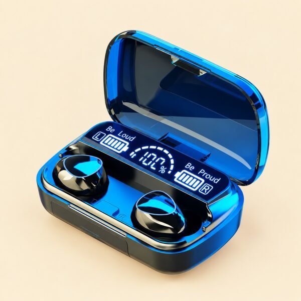M10 Damix V 5.3 Bluetooth Wireless Earbuds with LED Display, Touch Control, and Long Battery Life
