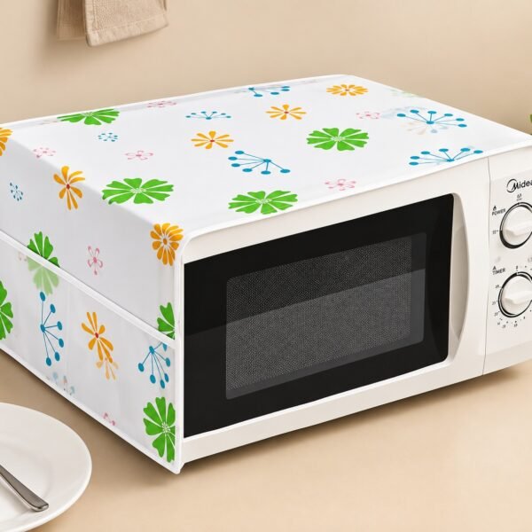 Waterproof oven and microwave cover with double side pockets