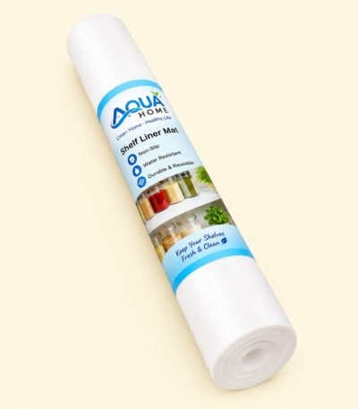 White anti-slip fridge shelf protector with waterproof washable kitchen liner