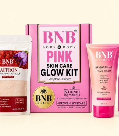 BNB Pink Face Glow Kit 3-in-1 skincare face wash mask SPF protection set