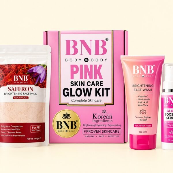 BNB Pink Face Glow Kit 3-in-1 skincare face wash mask SPF protection set