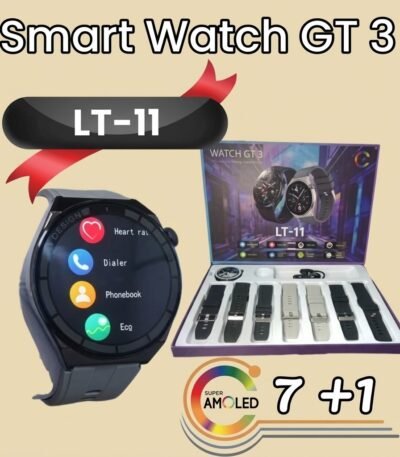 LT-11 GT 3 Smart Watch with 1.3 inch touchscreen fitness tracker and notifications