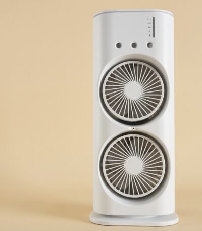 Mini Double Head Mist Fan with LED light humidifier and portable USB air cooler