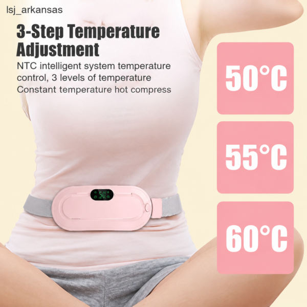 Digital Period Heating Pad & Vibrating Belt | Fast Menstrual Cramp Relief | Rechargeable & Portable