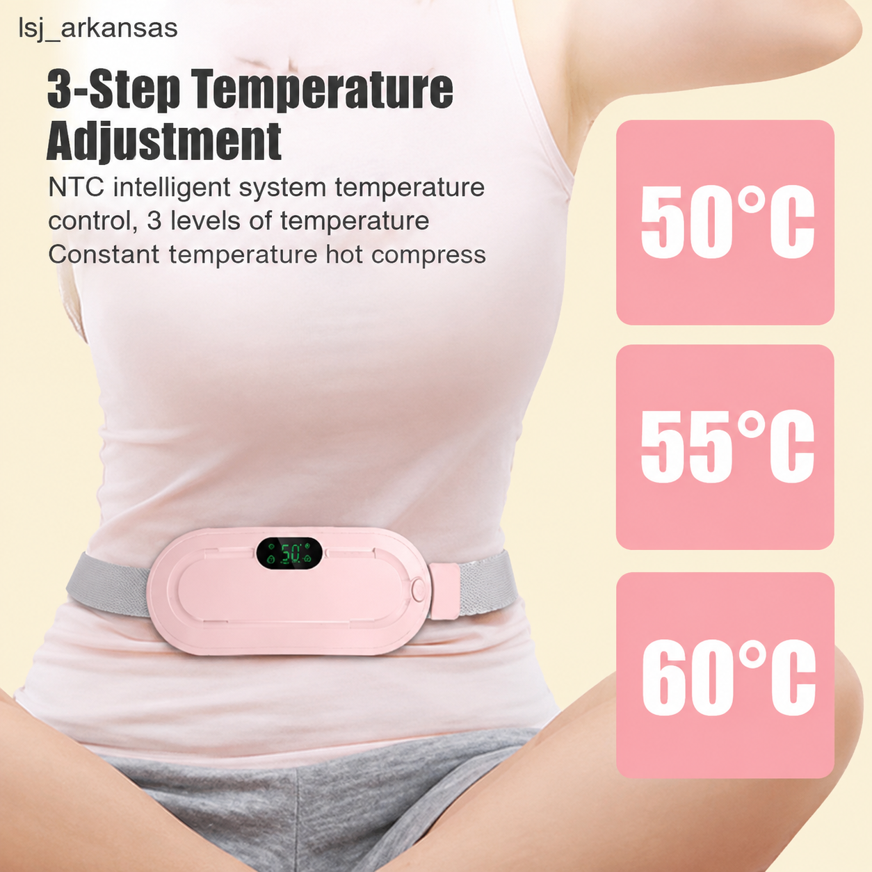 b9088ae1-e93b-453f-a517-b07ab5beb40c Digital Period Heating Pad & Vibrating Belt | Fast Menstrual Cramp Relief | Rechargeable & Portable - Image 1