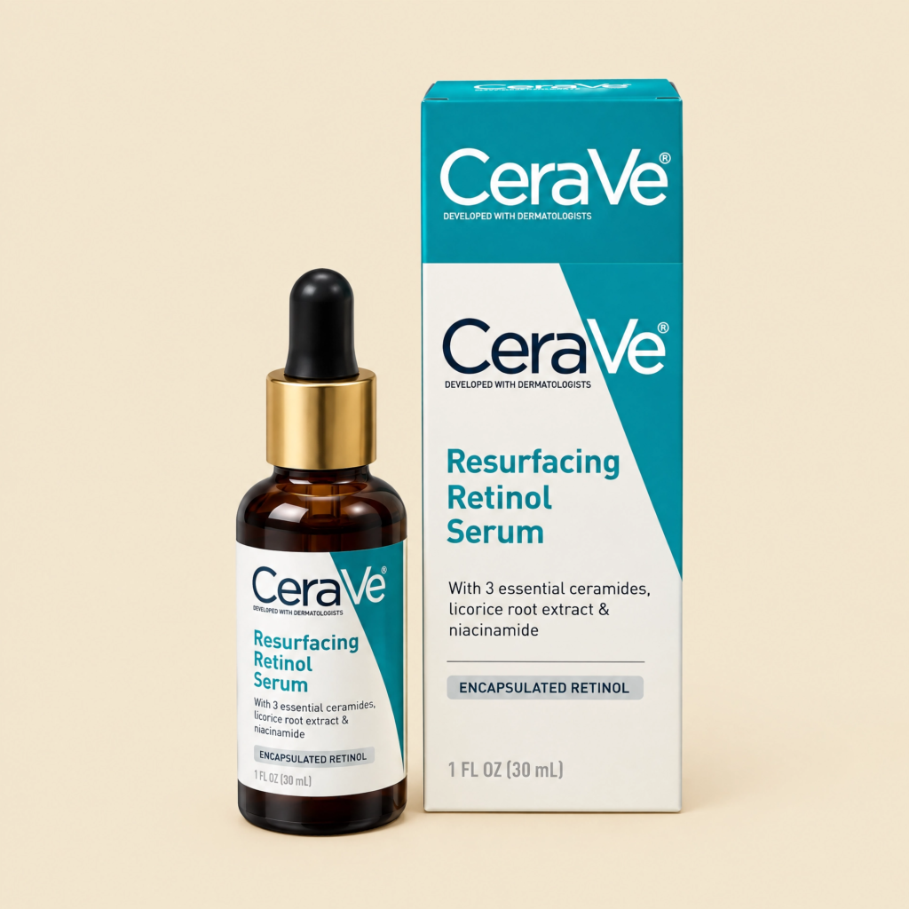 CeraVe Resurfacing Retinol Serum 30ml for post-acne marks and refined-looking pores