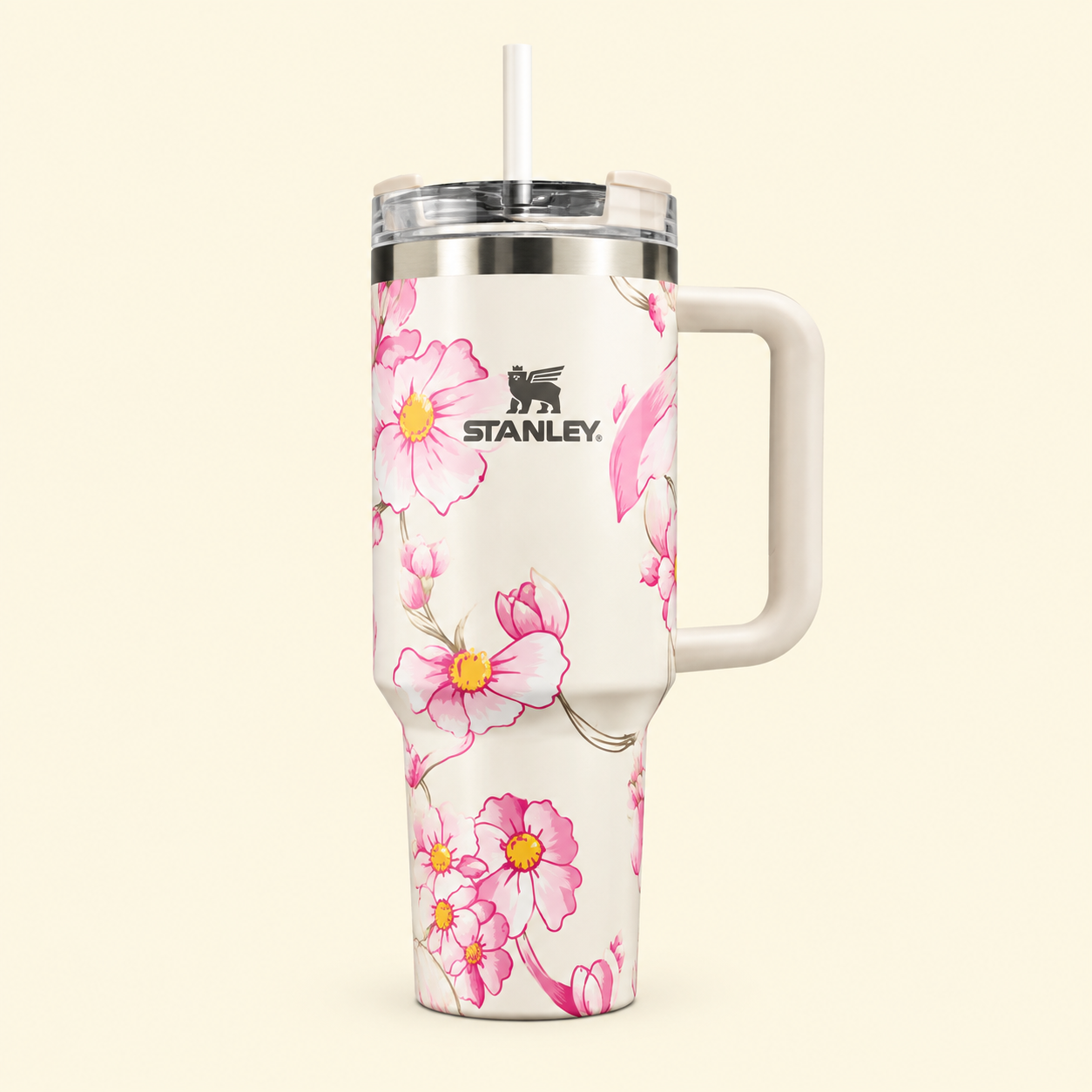 cs White Barbie Stanlay Tumbler | H2.0 Tumbler 1.18L Limited Edition Double Wall Vacuum Insulated - Image 1