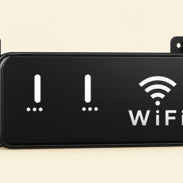 Black WiFi Router Storage Box & Wall Mount Shelf  Universal Cable Organizer | Space-Saving Holder for Modem, Set-Top Box & Smart Devices | Home & Office Use