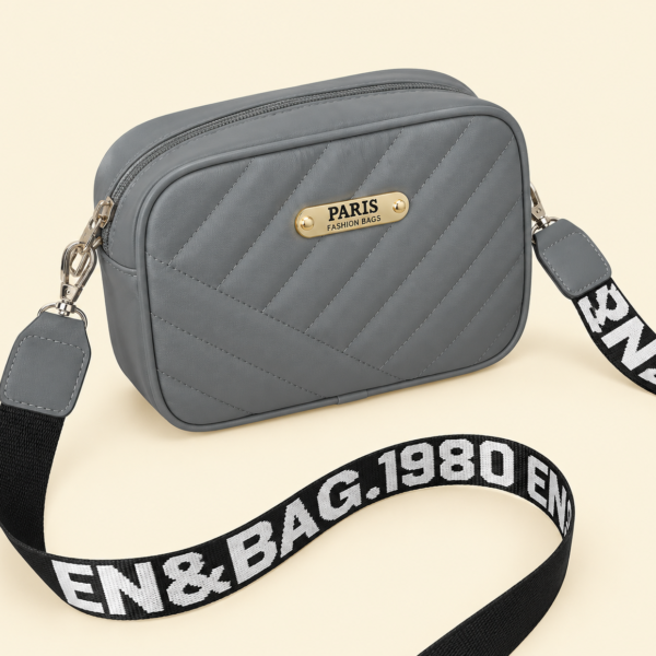 Gray Leather Handbag for Girls & Women | Stylish Shoulder & Crossbody Bag | Daily Use & Gift