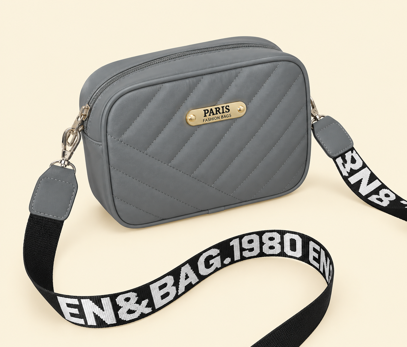 f2cde900-a90e-44cb-8b28-bec40be3d76e Gray Leather Handbag for Girls & Women | Stylish Shoulder & Crossbody Bag | Daily Use & Gift - Image 1