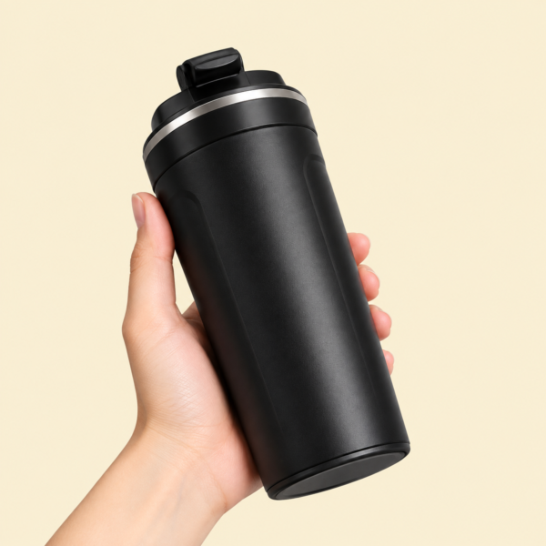 Black 510ml Stainless Steel Vacuum Insulated Travel Mug with Temperature Display