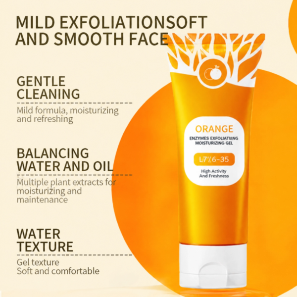 Orange Enzymes Exfoliating Brightening Gel LF16-35 | Gentle Face Scrub for Glowing Skin