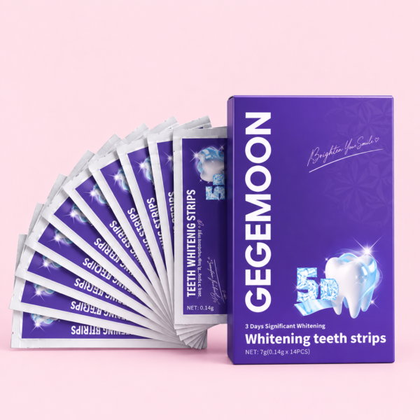 Gegemoon 5D Teeth Whitening Strips 7 Pairs – Enamel-Safe Mint Flavor Kit