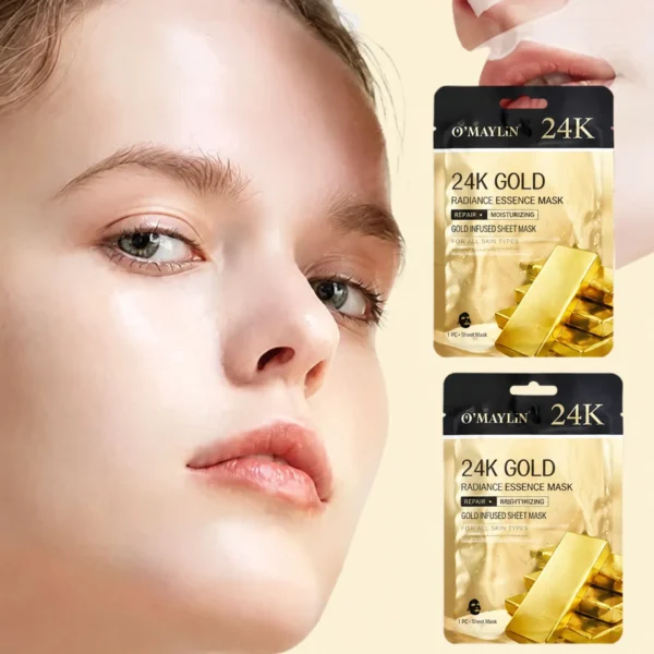 Pack of 2 | O’Mayln 24K Gold Firming Essence Mask 30ml | Skin Firming & Anti-Aging Treatment