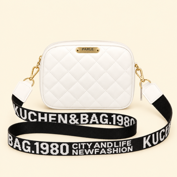 White Leather Handbag for Girls & Women | Stylish Shoulder & Crossbody Bag | Daily Use & Gift