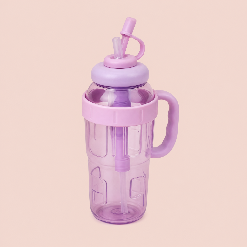 1400ml water bottle with straw and tea infuser