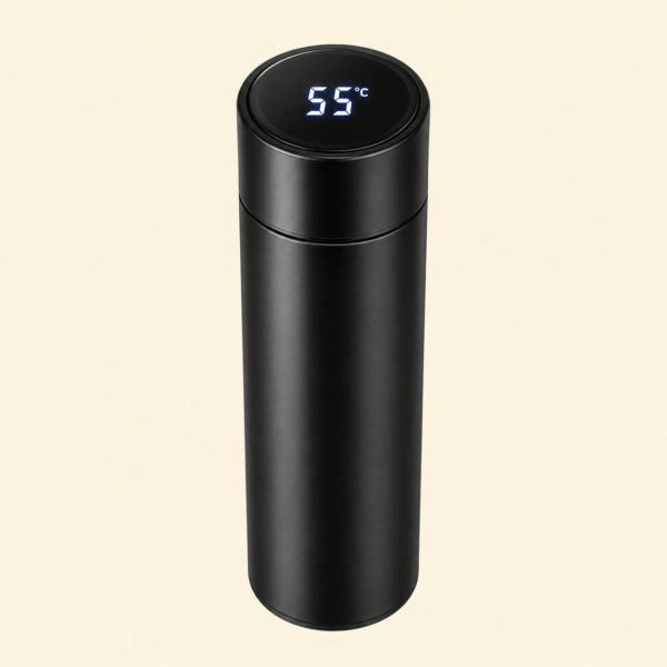 Temperature Display Thermos Water Bottle 500ML Stainless Steel Insulated Hot and Cold Flask with LED Display (Random Colors)
