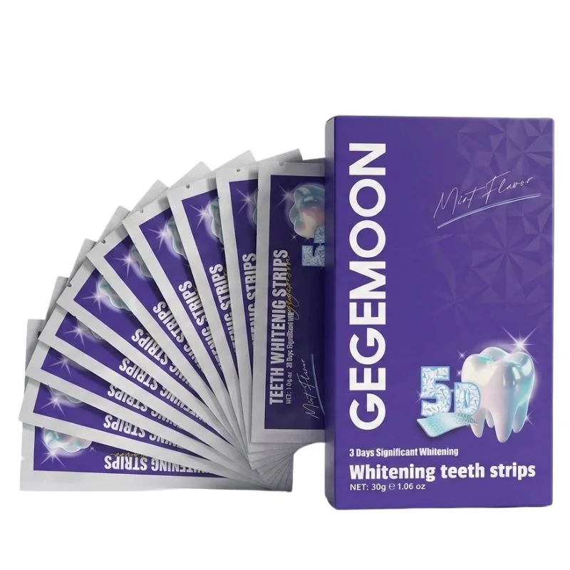yourmartproduct-2026-07-23T165422.076_1784807685.webp Gegemoon 5D Teeth Whitening Strips | Professional 5-Day Whitening Kit | Enamel Safe Teeth Whitening Strips | Deep Stain Removal | Mint Flavor | 7 Pairs - Image 1