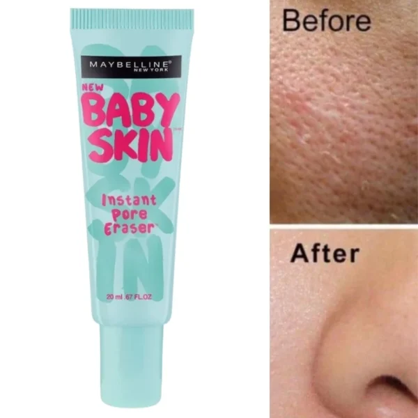 Maybelline Baby Skin Instant Pore Eraser Primer | Matte & Poreless Makeup Primer | Lightweight Pore-Blurring Formula | 22 ml
